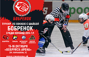 В «Бобруйск-Арене» пройдет турнир по хоккею «Бобренок» среди команд 2014 г.р.
